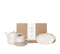 Broste Copenhagen Nordic Vanilla 80019827 Service à thé pour deux personnes de couleur beige, en faïence, passe au lave-vaisselle et au micro-ondes