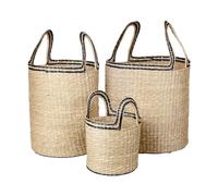 Broste Copenhagen Panier Lykke 3 pièces Natural-black