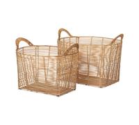 Broste Copenhagen Panier oval Safi 2 Pièces Natural