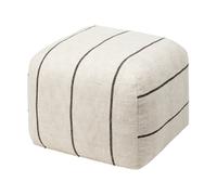 Broste Copenhagen Pouf Sigrid 50x50 cm Light beige-black