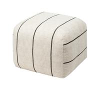 Broste Copenhagen Pouf Sigrid Light beige-black. 50x50 cm