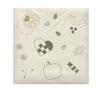 Broste Copenhagen Serviette en papier Fryd 33 x 33 cm. Lot de 20 Grape Leaf Green