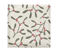 Broste Copenhagen Serviette en papier Mistletoe 33 x 33 cm. Lot de 20 Pompeian Red