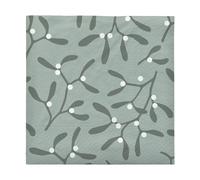 Broste Copenhagen Serviette en papier Mistletoe 33 x 33 cm. Lot de 20 White