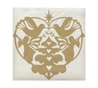 Broste Copenhagen Serviette en papier Nostalgia 33 x 33 cm. Lot de 20 Off White
