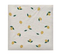 Broste Copenhagen Serviette Lemon 33x33 cm lot de 20 Off white-yellow