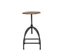 Broste Copenhagen Tabouret Sire - Cadre noir - Assise nature - noir