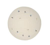 Broste Copenhagen tapis rond coton beige 120 cm