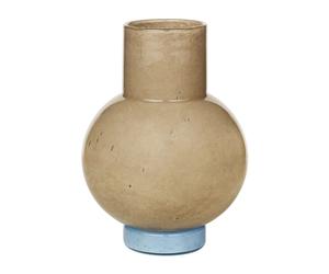 Broste Copenhagen Vase Mari 27 cm Taupe-seranity light blue