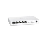 BrosTrend 2.5G Switch Ethernet 5 Ports, Switch RJ45 2.5Gb Unmanaged, 5X 2.5G Base-T Ports, Commutateur Réseau Compatible avec 100/1000/2500Mbps PC NAS, Plug-and-Play sans Ventilateu, Protection à Vie