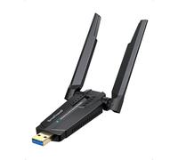 BrosTrend 5400Mbps Clé WiFi 6E Puissante Tri-Bande 6GHz / 5GHz / 2.4GHz, AXE5400 Clé WiFi 6 USB Longue Portée Cle Wi-FI pour PC, Antenne Wi-FI PC Dongle, Adaptateur USB, Compatible avec Windows 11/10