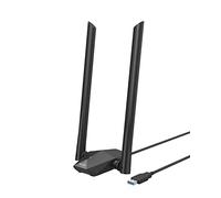 BrosTrend Clé WiFi 6 USB Puissante, AX1800 Mbps Adaptateur USB WiFi Longue Portée Antenne à Gain élevé, Bi-Bande Dongle WiFi, 5GHz 1201Mbps + 2.4GHz 574Mbps, Compatible avec Windows 11/10, WPA3