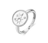 Brosway Bague Femme Avec Symbole Lune/Soleil | Collection Chakra - BHKR003, 18, Acier inoxydable Métal non précieux acier inoxydable, Non applicable.