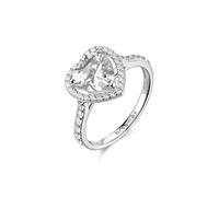 Brosway Bague Femme en Argent et Infini Blanc avec Symbole Coeur | Collection Fancy - FIW166, 16, Argent sterling, Zircone cubique