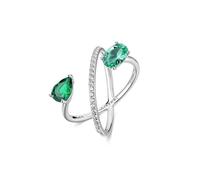 Brosway Bague Femme en Argent et Life Green | Collection Fancy - FLG153, 16, Argent sterling, Zircone cubique
