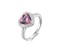 Brosway Bague Femme en Argent et Tender Pink avec Symbole Coeur | Collection Fancy - FTP25, 14, Argent sterling, Tender Pink