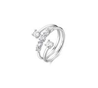 Brosway Bague pour femme Collection Fancy de la ligne Infinite White. Bague en argent 925 rhodié et zircons blancs, taille 16 Trendy cod. FIW154D