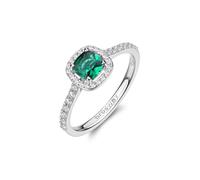 Brosway Bague pour femme Collection Fancy de la ligne Life Green. Bague en argent 925 rhodié et zircons verts, taille 10 Trendy cod. FLG143, Argent sterling, Zircone