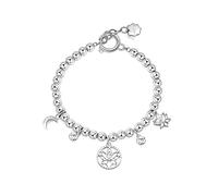 Brosway BHKB115 - Bracelet femme en acier avec symbole lune, 185mm, Acier inoxydable Acier allié, cristaux