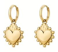 Brosway BHKE197 Boucles d'oreilles en forme de cœur en or, collection élégante avec détails décoratifs