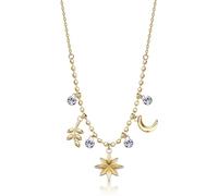 Brosway BHKN190 Collier femme en acier avec pendentifs étoiles, lune et feuille