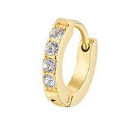 Brosway Boucle d'oreille chakra unique pour femme en acier inoxydable et cristal de couleur or, longueur : 12 mm, BHKE037