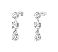 Brosway Boucles d'oreilles femme BIG21, cristal facettes pendentif, argent, lot de 3 gouttes élégantes