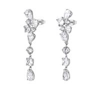 Brosway Boucles d'oreilles femme BIG24, pendentifs en cristal, argent, élégants avec cristaux multicouches