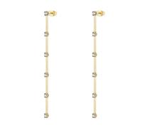 Brosway Boucles d'oreilles pendantes en argent avec cristaux, design multicouche élégant, boucle d'oreille pour femme, style glamour BIG24