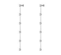Brosway Boucles d'oreilles pendantes en argent avec cristaux multicouches, design en cascade, élégante finition brillante pour femme, BIG24