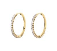 Brosway Boucles d'oreilles pour femme, boucles d'oreilles créoles en acier et zircon cubique | Collection DESIDERI - BEIE015