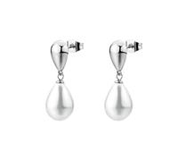 Brosway Boucles d'oreilles pour femme, boucles d'oreilles pendantes en acier et perles | Collection PERFECT - BPC74