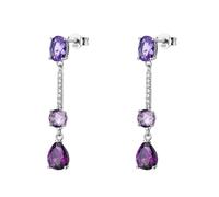 Brosway Boucles d'oreilles pour femme, boucles d'oreilles pendantes en argent et Magic Purple | Collection FANCY - FMP133