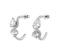 Brosway Boucles d'oreilles pour femme en argent sterling 925, design spirale avec zircons, modèle FIW185