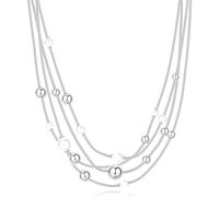 Brosway BPC50 Collier femme élégant en acier multifil avec perles et boules brillantes, design moderne