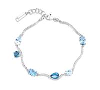 Brosway Bracelet en acier pour femme, cristaux bleus multiforme, modèle FCL135