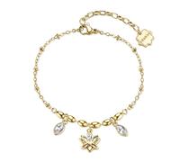 Brosway Bracelet femme avec symbole fleur en acier inoxydable | Collection Chakra - BHKB260, Acier inoxydable, Cristal