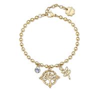 Brosway Bracelet Femme en Acier avec Pendentifs Arbre de Vie et Libellule, modèle BHKB288