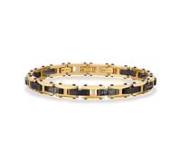 Brosway Bracelet homme BBC32, or et noir avec cristaux, design moderne