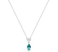 Brosway Collier femme en argent 925 avec pendentif goutte bleue, chaîne 45 cm, style contemporain, modèle FAG03