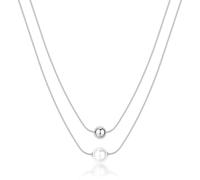 Brosway Collier femme en argent avec perles, modèle BPC46, élégant bijou pour occasions spéciales