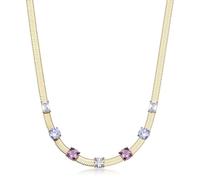 Brosway Collier ras du cou Dreaming en acier 316L doré et cristaux amethyst BIG06