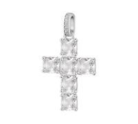 Brosway FIW21 - Fiw21 - Charm femme en argent avec symbole croix, 23mm, Argent, Zircons infinis blanc
