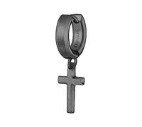 Brosway Mono boucle d'oreille cercle avec croix BIK28, unica, Acier inoxydable, Pas de pierre