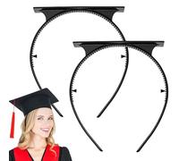 Brot-chapitre Bandeau, bandeau pour le chapeau de graduation,Bandeau de chapeau diplômé | Party Hair Hoop Photo accessoires, ensemble de 2 stabilisateur réutilisable de la pièce de garde-le-coiffure p