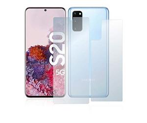 brotect Protection d'Écran Verre Hybride Compatible avec Samsung Galaxy S20 5G (Avant + Arrière) Film Protecteur Vitre 9H [Transparent]