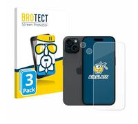 brotect Protection Écran Verre pour Apple iPhone 15 (Avant+Caméra) (3 Pièces) Film Protecteur Vitre 9H [Anti-Rayures, Transparent]