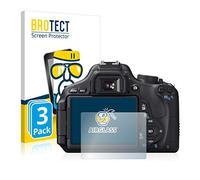 brotect Protection Écran Verre pour Canon EOS 600D | 3 Pièces Clair Protection d'écran Made in Germany Film Protecteur Vitre 9H Anti-Rayures Transparent