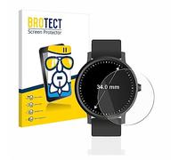 brotect Protection Écran Verre pour | Montres (Circulaire, ø: 34 mm) Clair Protection d'écran Made in Germany Film Protecteur Vitre 9H Anti-Rayures Transparent