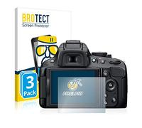 brotect Protection Écran Verre pour Nikon D5100 (3 Pièces) Film Protecteur Vitre 9H [Anti-Rayures, Transparent]